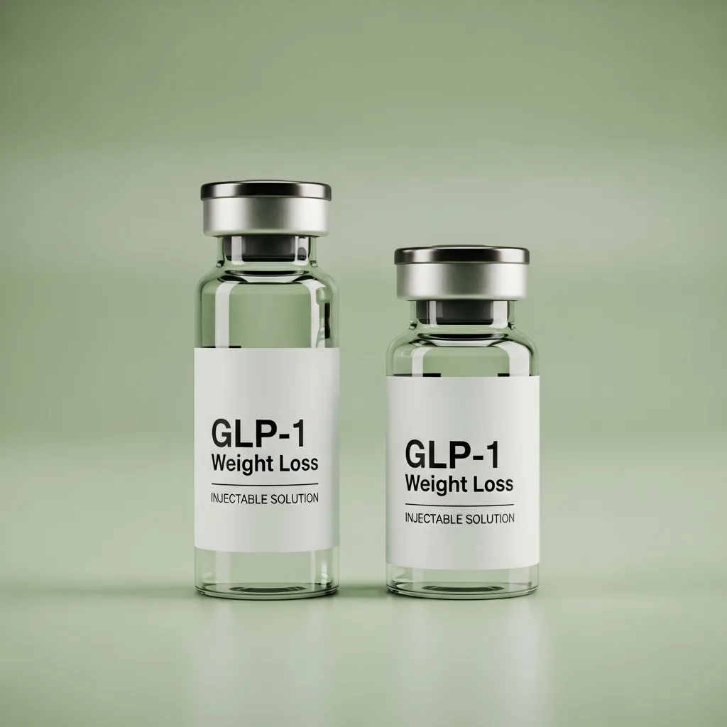 GLP-1 semaglutide medication vials